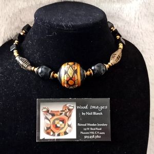 Wood images by Neil Blanck necklace